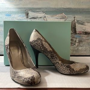 Jessica Simpson JP-Oscar Snake Print Heels 8.5